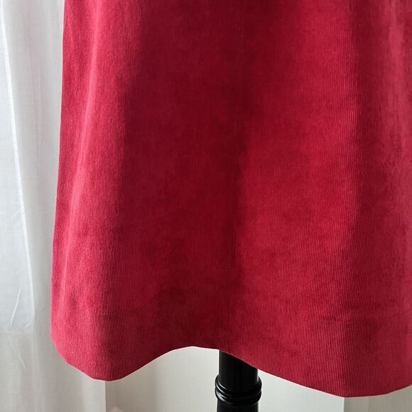Sharagano Red Corduroy Pocketed Pencil Dress Womens Size 6 - Picture 4 of 9